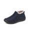 Men Waterproof Fabric Plush Lining Slip On Casual Ankle Boots