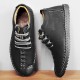 Menico Men Hand Stitching Leather Non-slip Soft Sole Warm Casual Boots