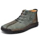 Menico Men Microfiber Leather Hand Stitching Non Slip Casual Ankle Boots