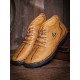 Menico Men Microfiber Leather Hand Stitching Non Slip Casual Ankle Boots