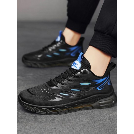 Chunky Style Colorful Sole Lace Up Front Sports Shoes