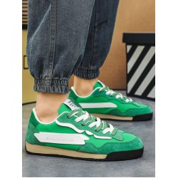 Color Splicing Double Lace Up Sneakers