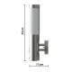  Outdoor Wall Lamp with Motion Detector Stainless Steel