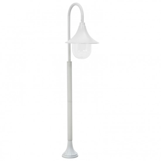 Garden Post Light E27 120 cm Aluminium White