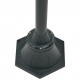 Garden Post Light E27 220 cm Aluminium 2-Lantern Dark Green