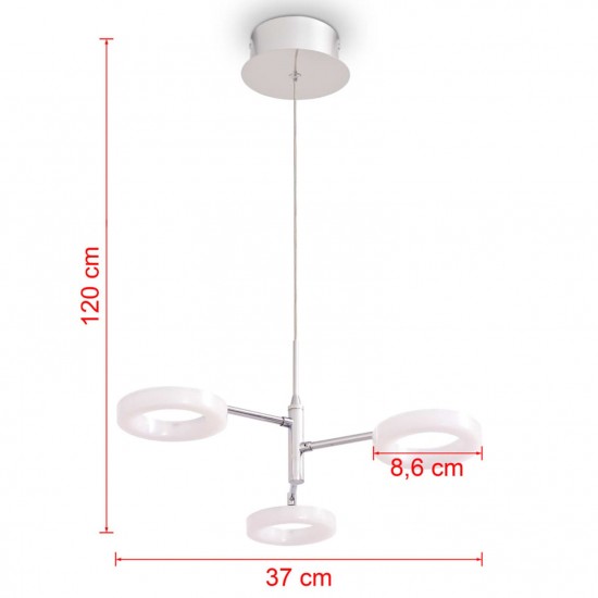 LED Pendant Lamp with 3 Lights Warm White