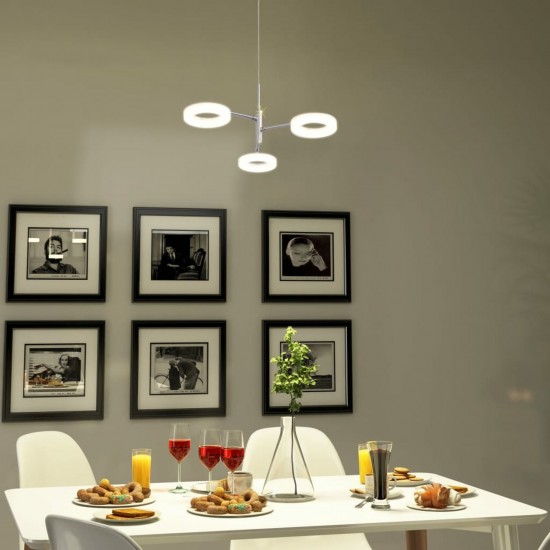 LED Pendant Lamp with 3 Lights Warm White