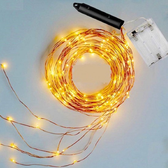 10 Strands(200 LEDs) Rope String Light Garden Decoration Outdoor Waterproof Rope String Christmas Lamp Wedding Party Tree Xmas Decoration