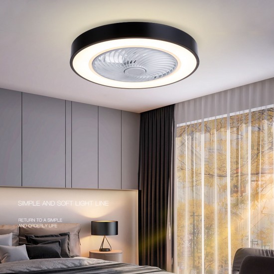 Lixada FS0030 Ceiling Fan with Lighting with Remote Control Fan Lamp 3-Color Light 3-Speed Wind LED Lighting for Bedroom Living Room Dining Room