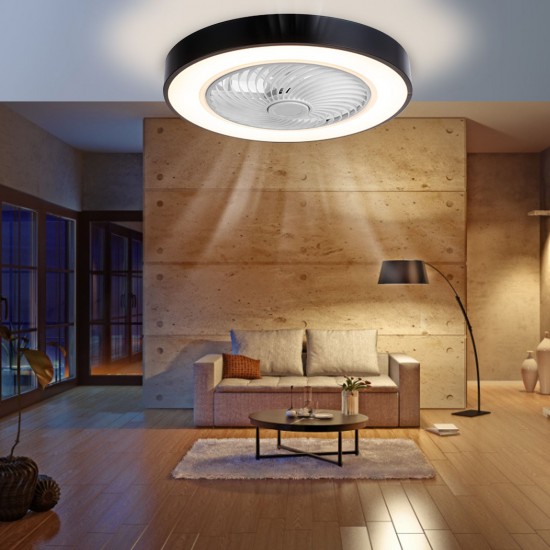 Lixada FS0030 Ceiling Fan with Lighting with Remote Control Fan Lamp 3-Color Light 3-Speed Wind LED Lighting for Bedroom Living Room Dining Room