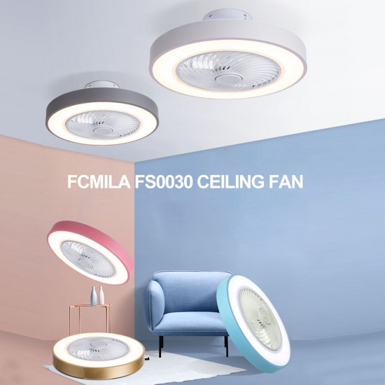 Lixada FS0030 Ceiling Fan with Lighting with Remote Control Fan Lamp 3-Color Light 3-Speed Wind LED Lighting for Bedroom Living Room Dining Room