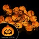 20LEDs 16.4ft Pumpkin String Light Lamp for Halloween Christmas Party Festival Decoration