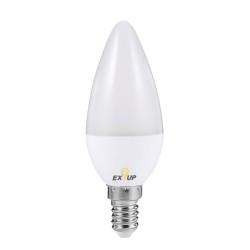 LED Candle Shape Light Bulb C37 E14 Base Socket 7W 3000K Warm White IP44 Water Resistance Living Room Dining Hall Corrior Attic Balcony Courtyard