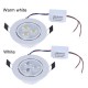 9W LED Downlight Ceiling Lamp Spot Light Recessed AC85-265V Lamp + LED Driver for Home Illumination (Warm white)