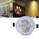 9W LED Downlight Ceiling Lamp Spot Light Recessed AC85-265V Lamp + LED Driver for Home Illumination (Warm white)