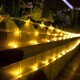 Leds Solar Rope Lights Outdoor 8 Modes Waterproof Tube Lamp with Touching Switch for Garden Yard Fence Walkway Festival Party