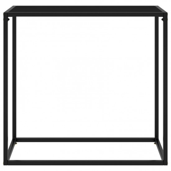 Console Table Black 80x35x75 cm Tempered Glass