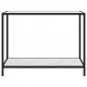 Console Table White 100x35x75 cm Tempered Glass