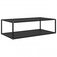   Coffee Table Black 120x60x35 cm Tempered Glass