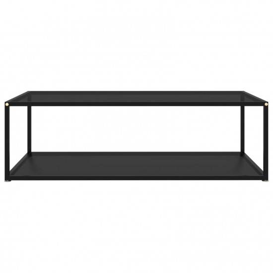   Coffee Table Black 120x60x35 cm Tempered Glass