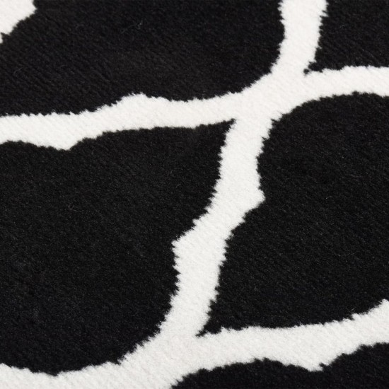 Runner Rug BCF Black and White 80x250 cm