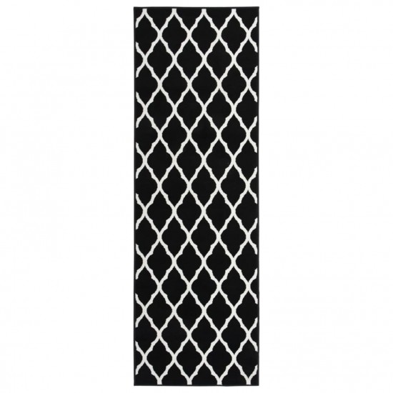 Runner Rug BCF Black and White 80x250 cm