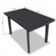  Garden Table Anthracite 126x76x72 cm Plastic