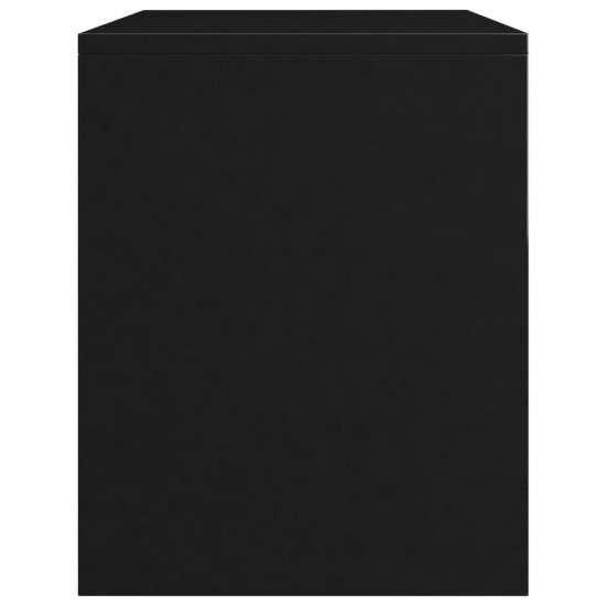 Bedside Cabinet High Gloss Black 40x30x40 cm Chipboard