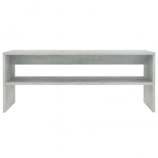 Coffee Table Concrete Grey 100x40x40 cm Chipboard