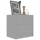 Bedside Cabinet High Gloss Grey 40x30x40 cm Chipboard