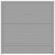 Bedside Cabinet High Gloss Grey 40x30x40 cm Chipboard