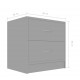 Bedside Cabinet High Gloss Grey 40x30x40 cm Chipboard