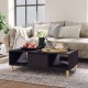 Coffee Table Grey 103.5x60x35 cm Chipboard