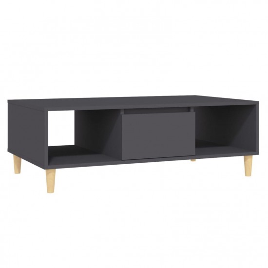 Coffee Table Grey 103.5x60x35 cm Chipboard