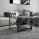 Coffee Table High Gloss Grey 60x60x40 cm Chipboard