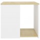 Side Table Sonoma Oak and White 50x50x45 cm Chipboard