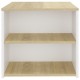 Side Table Sonoma Oak and White 50x50x45 cm Chipboard