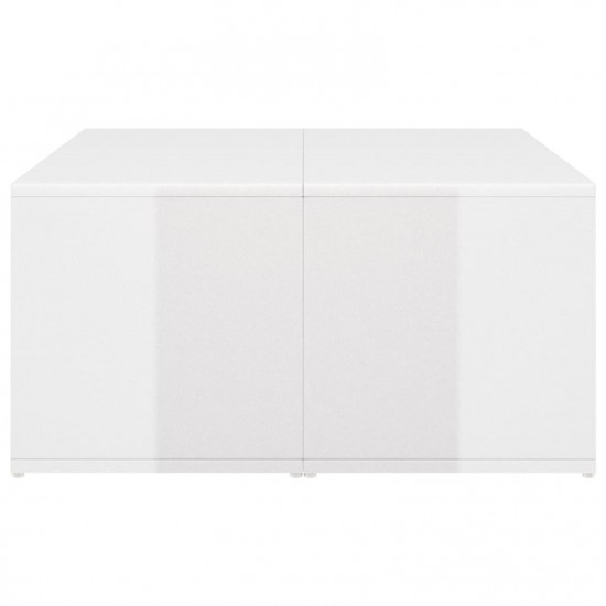 Coffee Tables 4 pcs High Gloss White 33x33x33 cm Chipboard