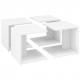 Coffee Tables 4 pcs High Gloss White 33x33x33 cm Chipboard