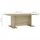 Coffee Table Sonoma Oak 103.5x60x40 cm Chipboard