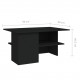 Coffee Table Black 90x60x46.5 cm Chipboard