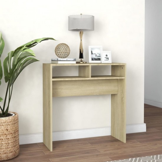 Console Table Sonoma Oak 78x30x80 cm Chipboard