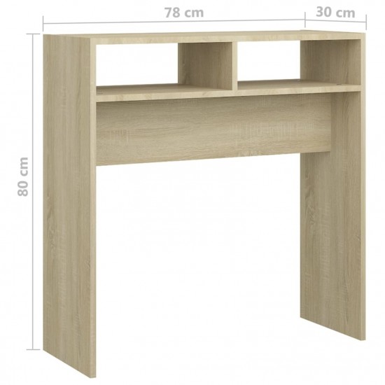 Console Table Sonoma Oak 78x30x80 cm Chipboard