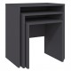 Nesting Coffee Tables 3 pcs Grey Chipboard