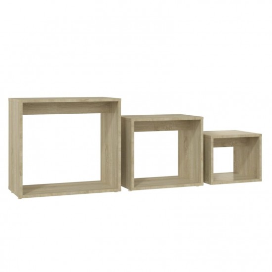 Nesting Tables 3 pcs Sonoma Oak Chipboard