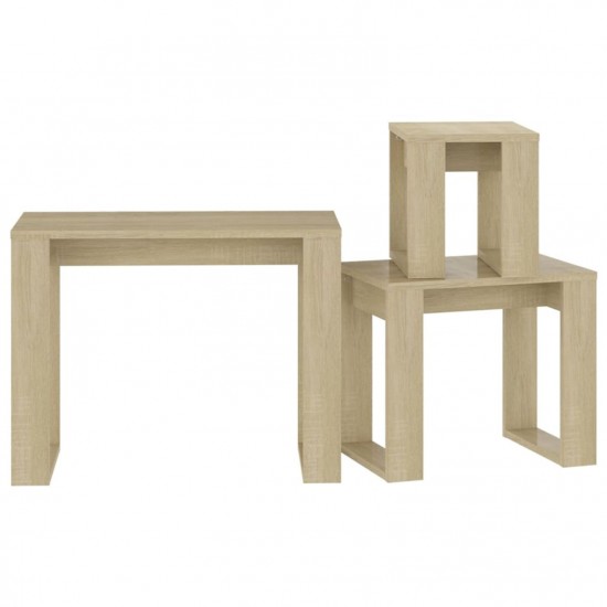  Nesting Tables 3 pcs Sonoma Oak Engineered Wood