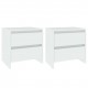 Bedside Cabinets 2 pcs White 45x34.5x44.5 cm Chipboard