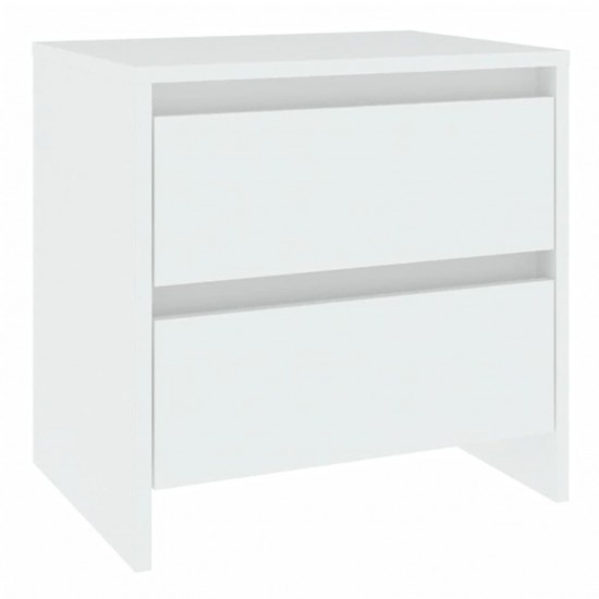 Bedside Cabinets 2 pcs White 45x34.5x44.5 cm Chipboard