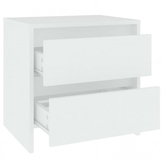 Bedside Cabinets 2 pcs White 45x34.5x44.5 cm Chipboard