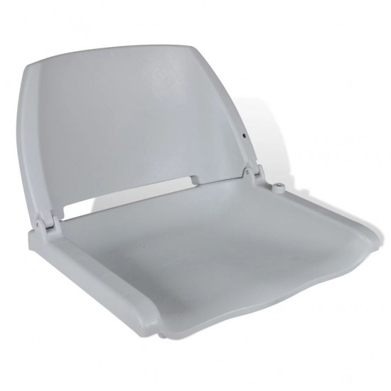 Boat Seat Foldable Backrest No Pillow Grey 41 x 51 x 48 cm